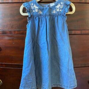 H&M Chambray Toddler Embroidery Dress 18-24m